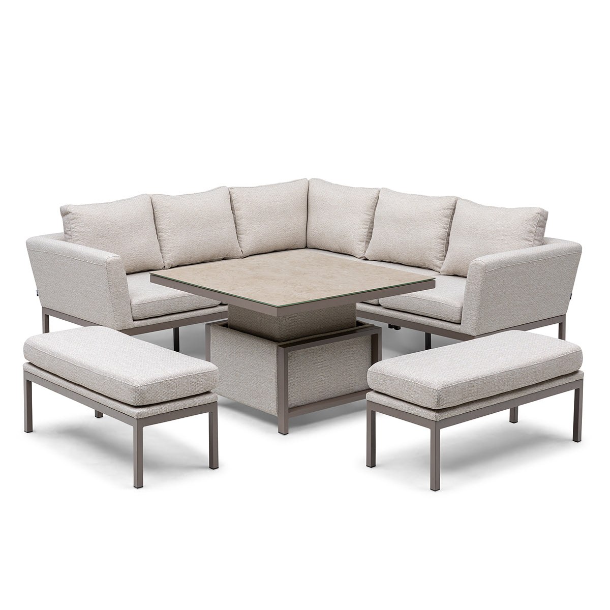 Salone Rising Table Burst Square Corner Dining Set With Rising Table – MyPad CI